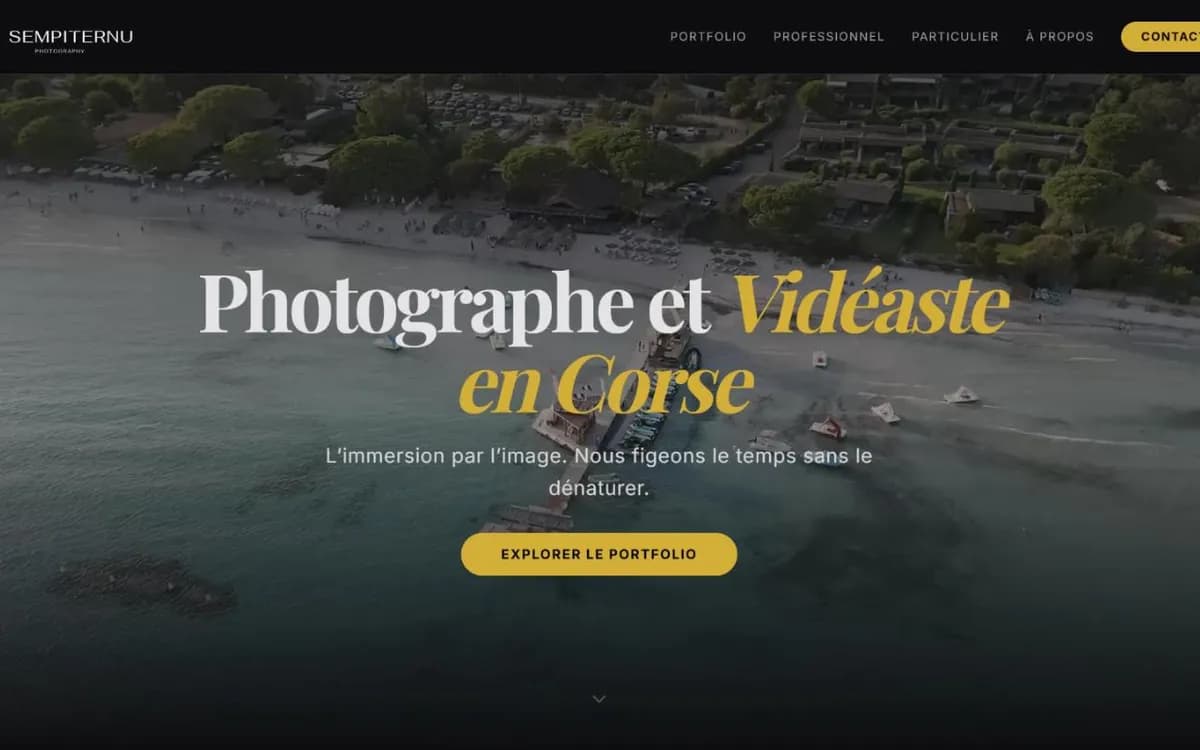 Page d'accueil du site Sempiternu, réalisé par Netlinéa